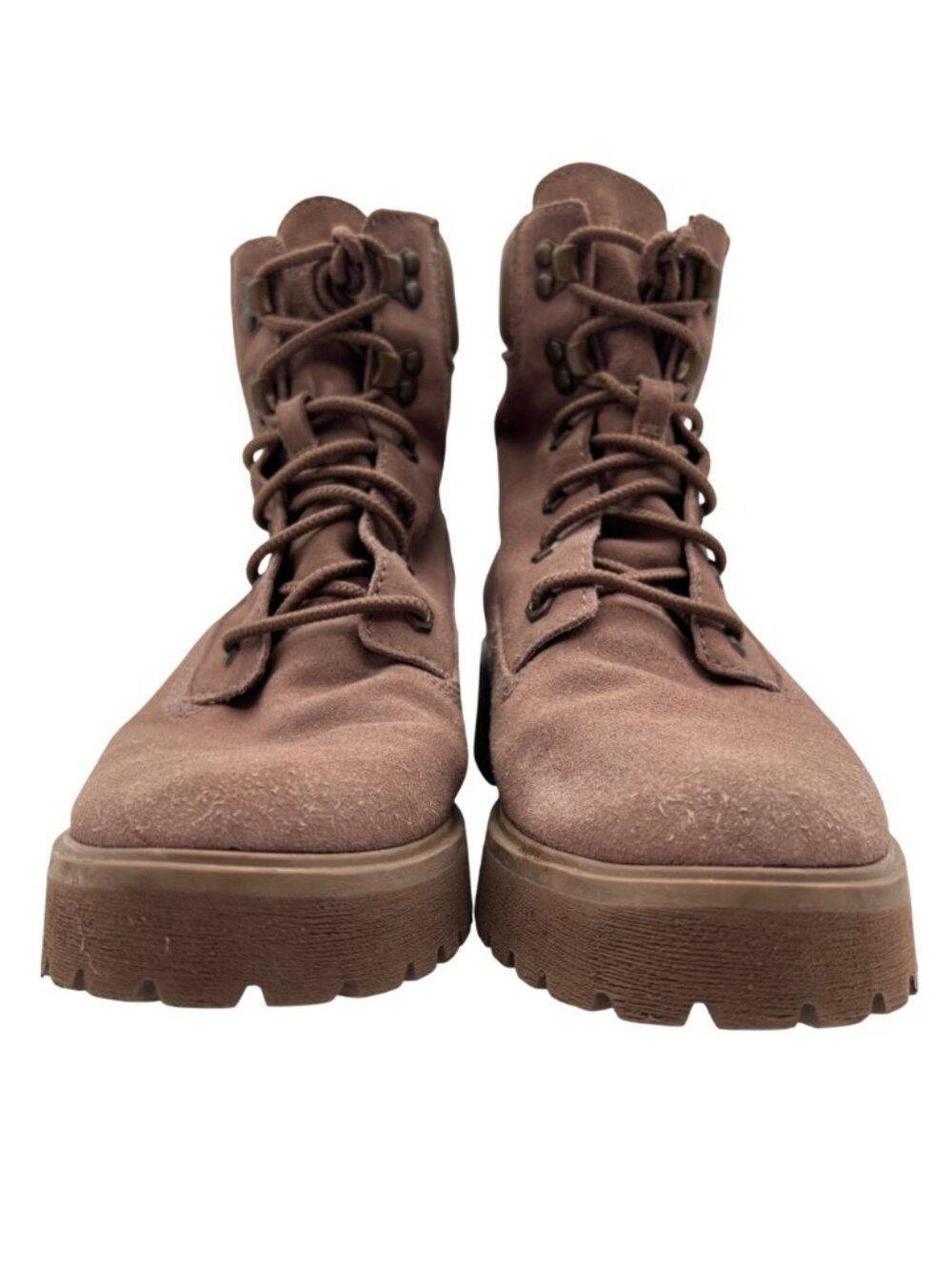 Timberland Ortholite Suede Lace-Up Ankle Combat Boots Womens Size 10 US in Taupe - Picture 7 of 15